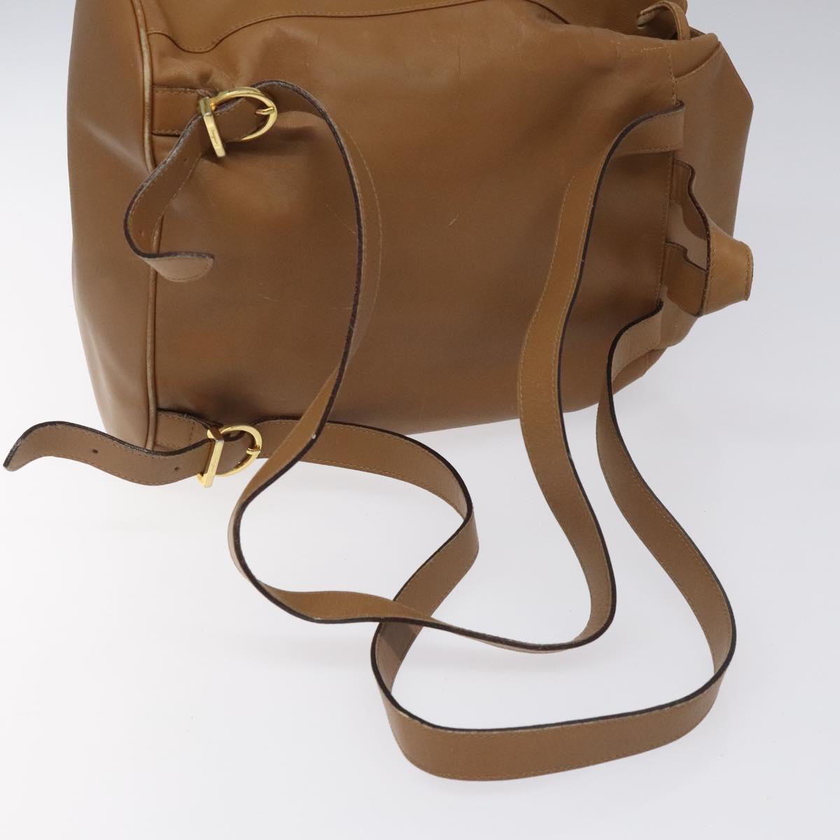 Salvatore Ferragamo Gancini Brown Leather Backpack Bag (Pre-Owned)