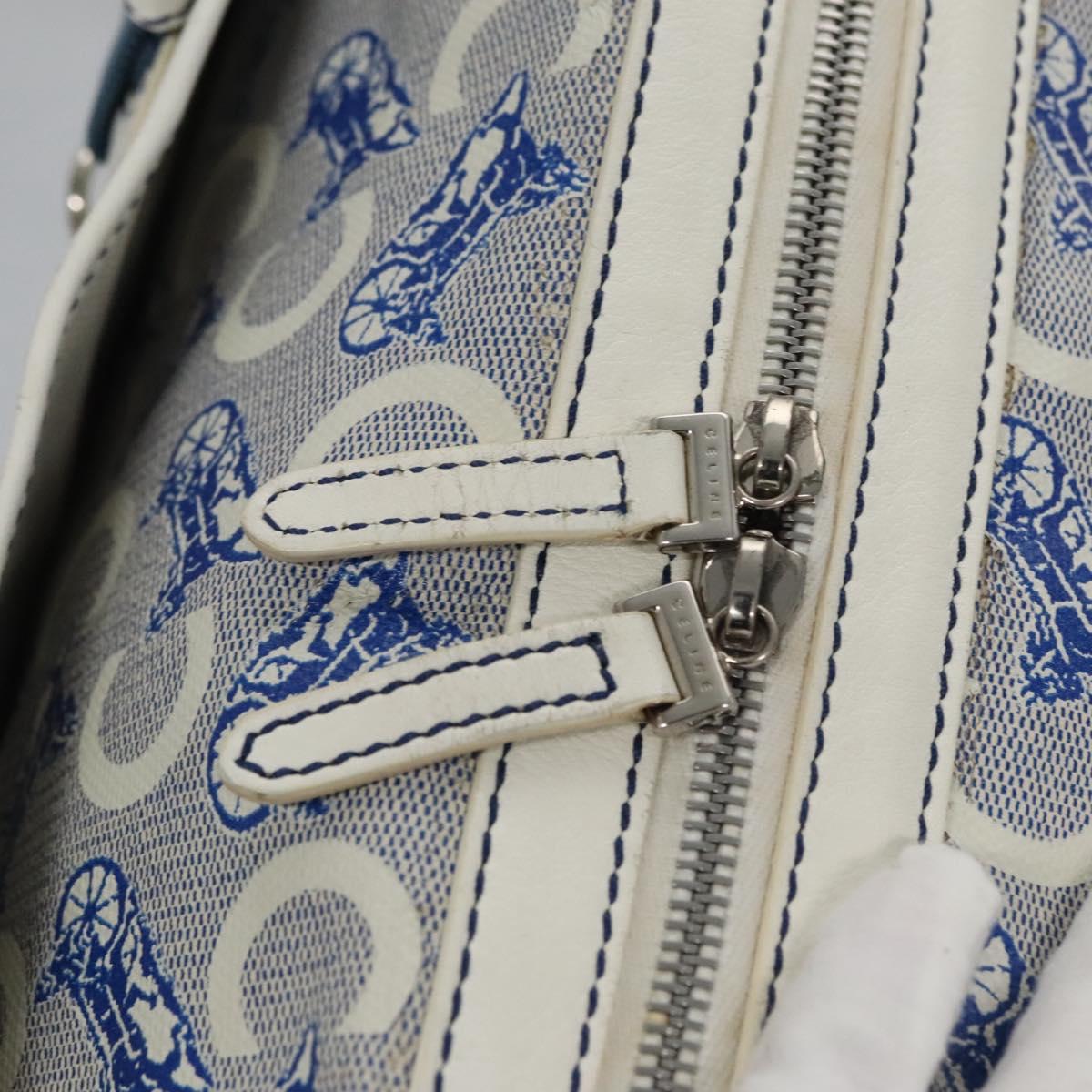 Céline Macadam Blue Canvas Handbag (Pre-Owned)