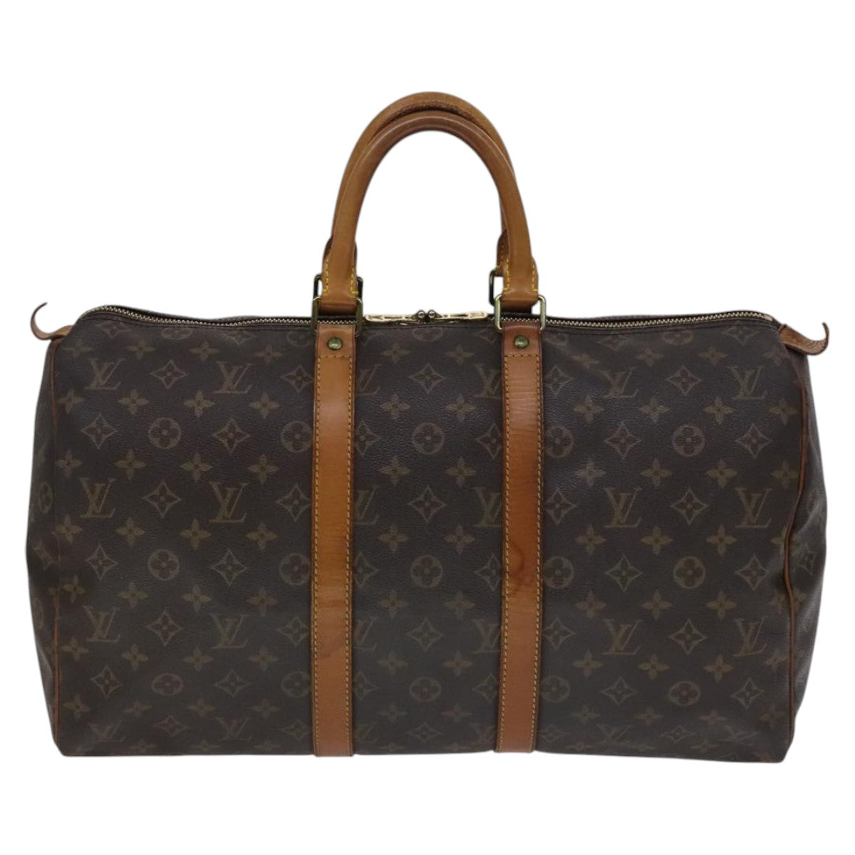 Louis Vuitton Keepall 45 Brown Canvas Travel Bag (Pre-Owned)
