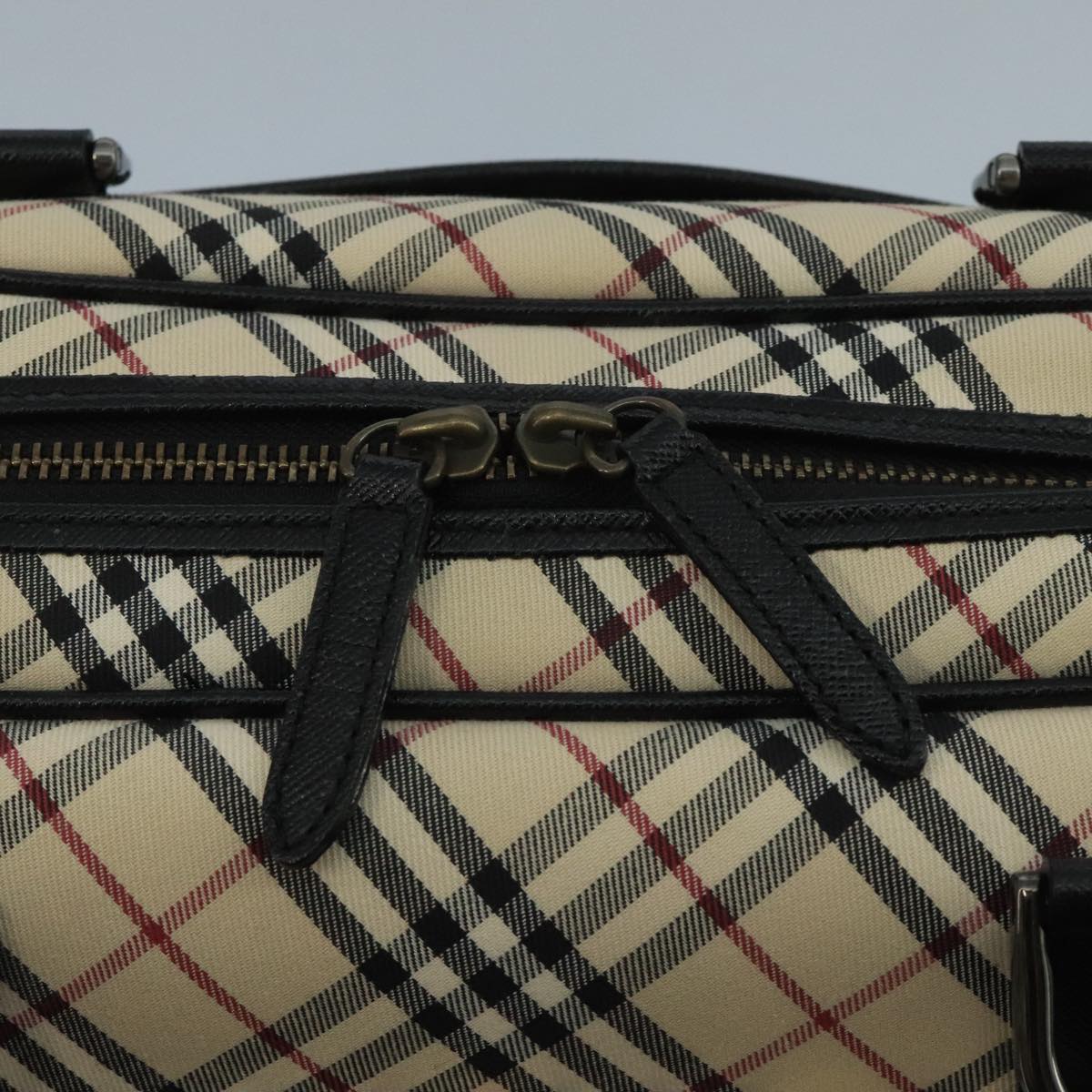 Burberry Nova Check Beige Canvas Shoulder Bag (Pre-Owned)
