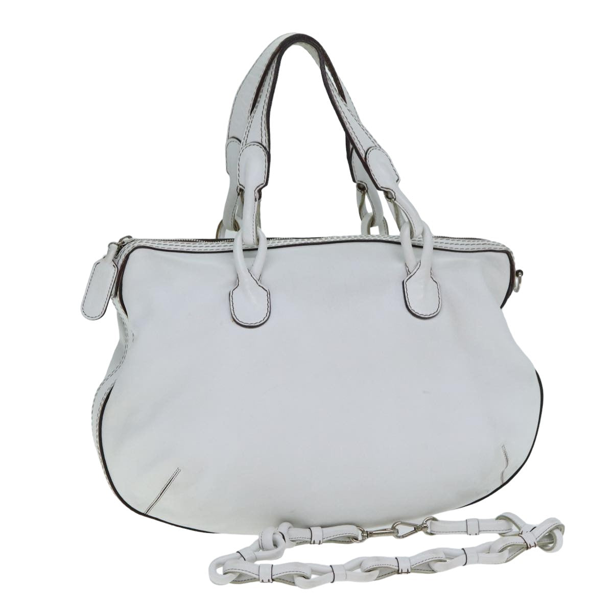 Loewe White Leather Handbag (Pre-Owned)