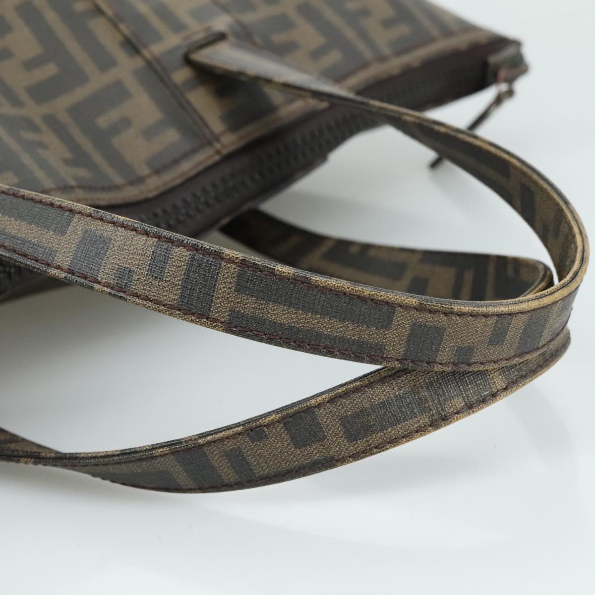 Fendi Zucca Brown Canvas Tote Bag (Pre-Owned)