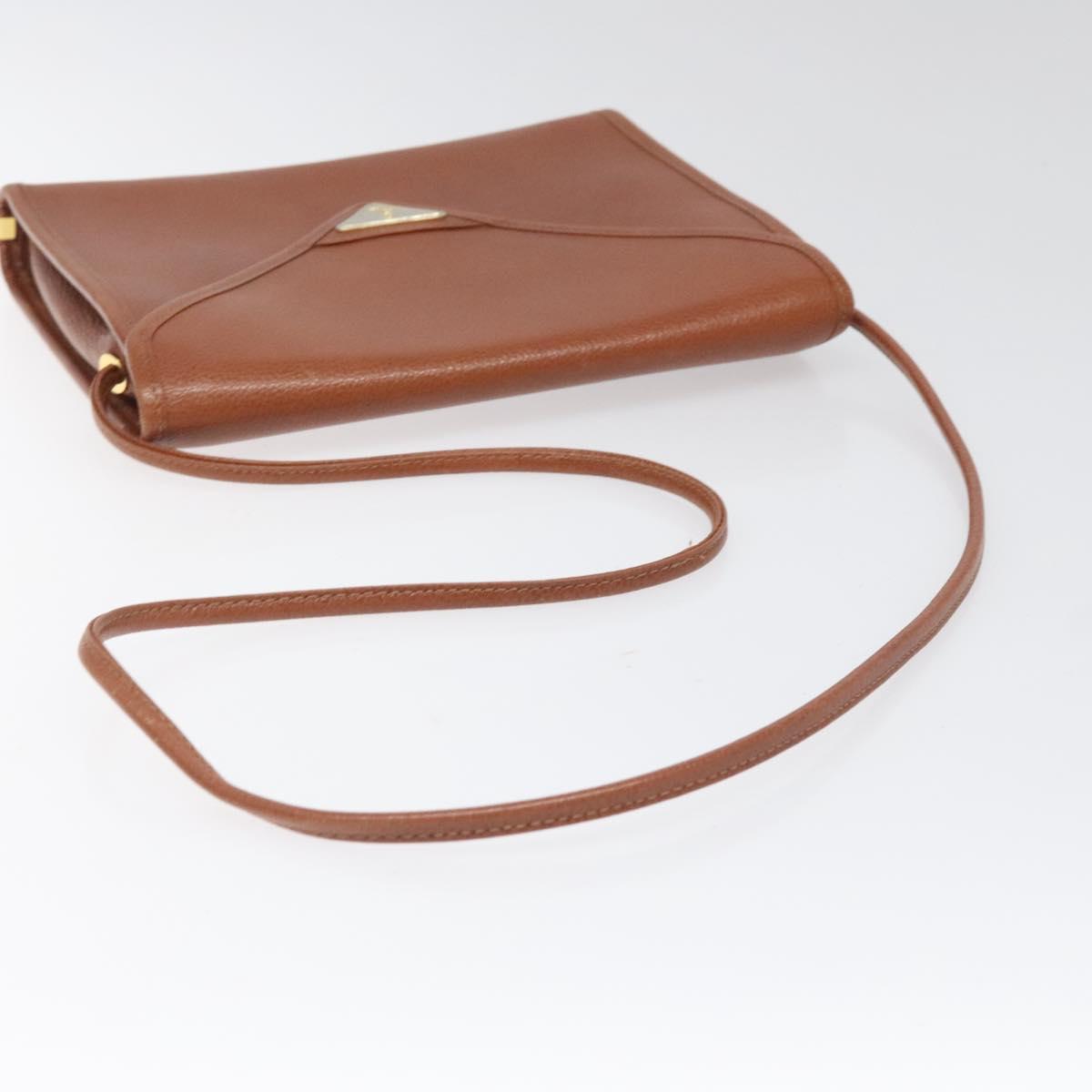 Saint Laurent Enveloppe Brown Leather Shoulder Bag (Pre-Owned)