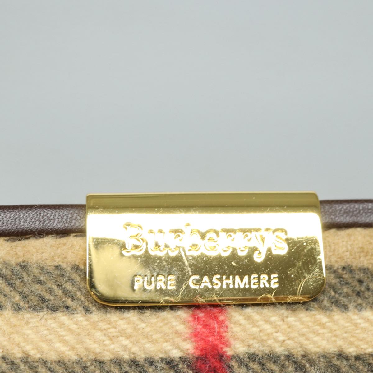 Burberry Nova Check Beige Wool Shoulder Bag (Pre-Owned)