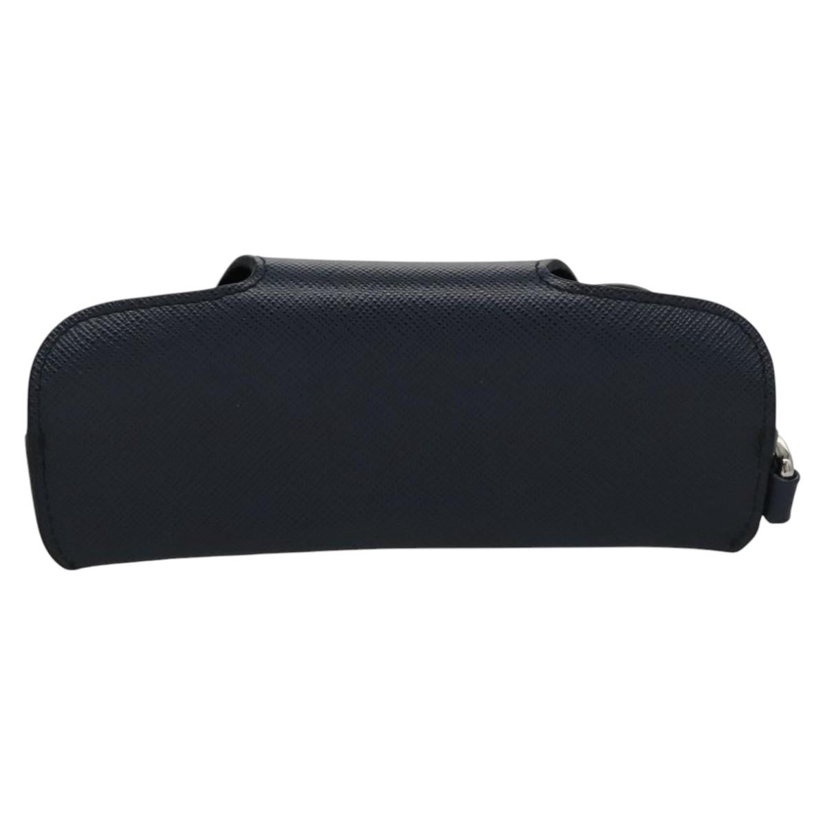 Prada -- Navy Leather Clutch Bag (Pre-Owned)
