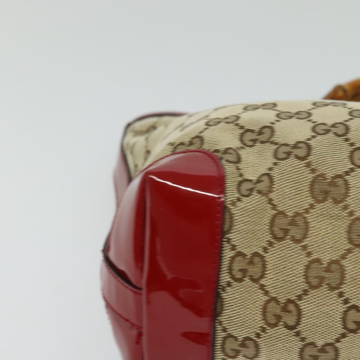 Gucci Bamboo Beige Canvas Tote Bag (Pre-Owned)