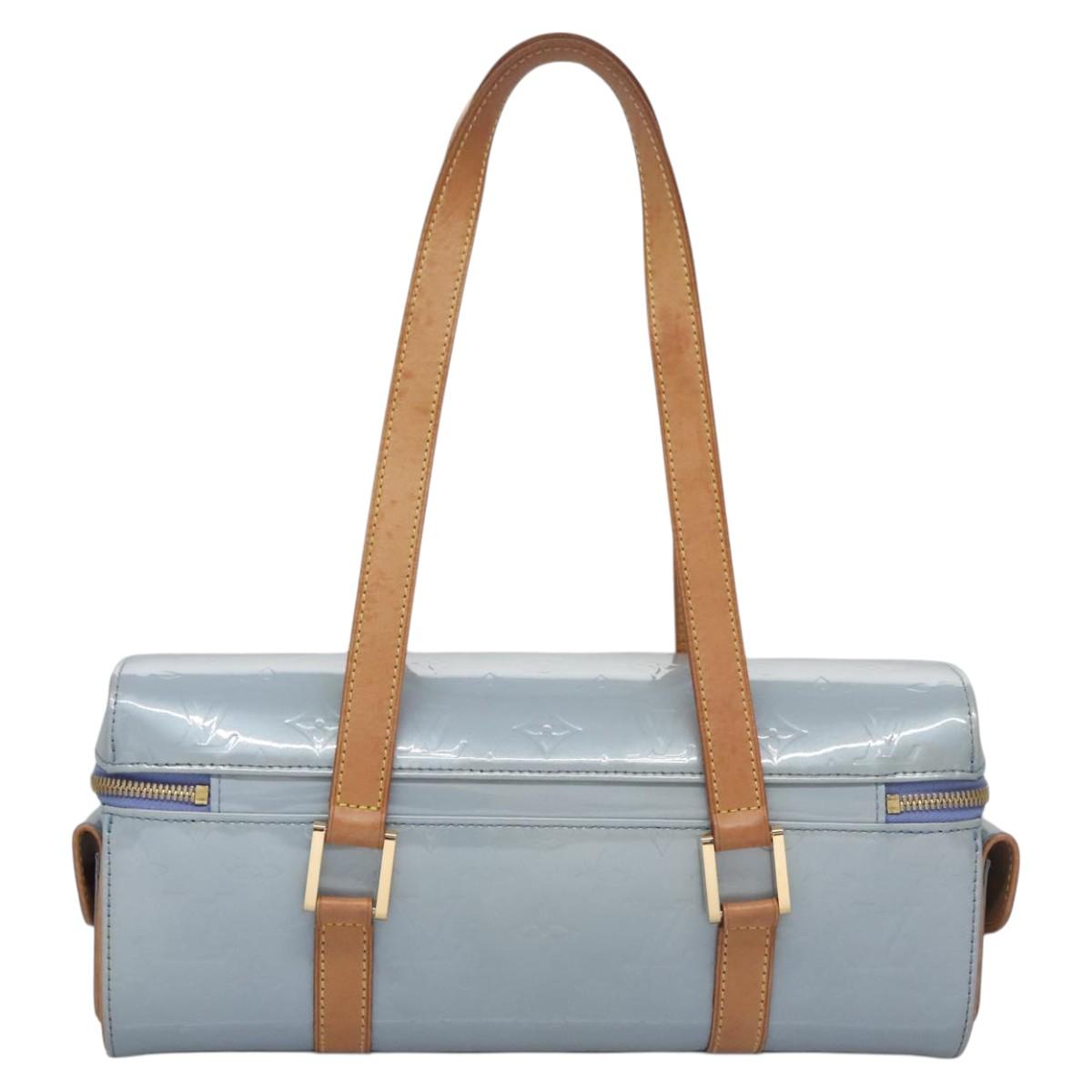 Louis Vuitton Sullivan Blue Patent Leather Handbag (Pre-Owned)