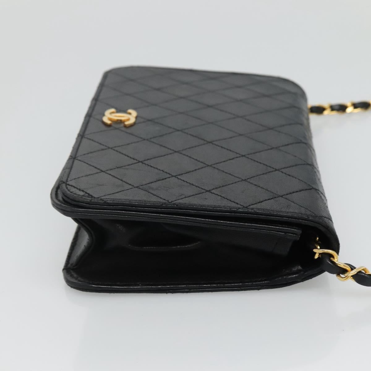 Chanel Wallet On Chain Black Leather Shoulder Bag (Pre-Owned)