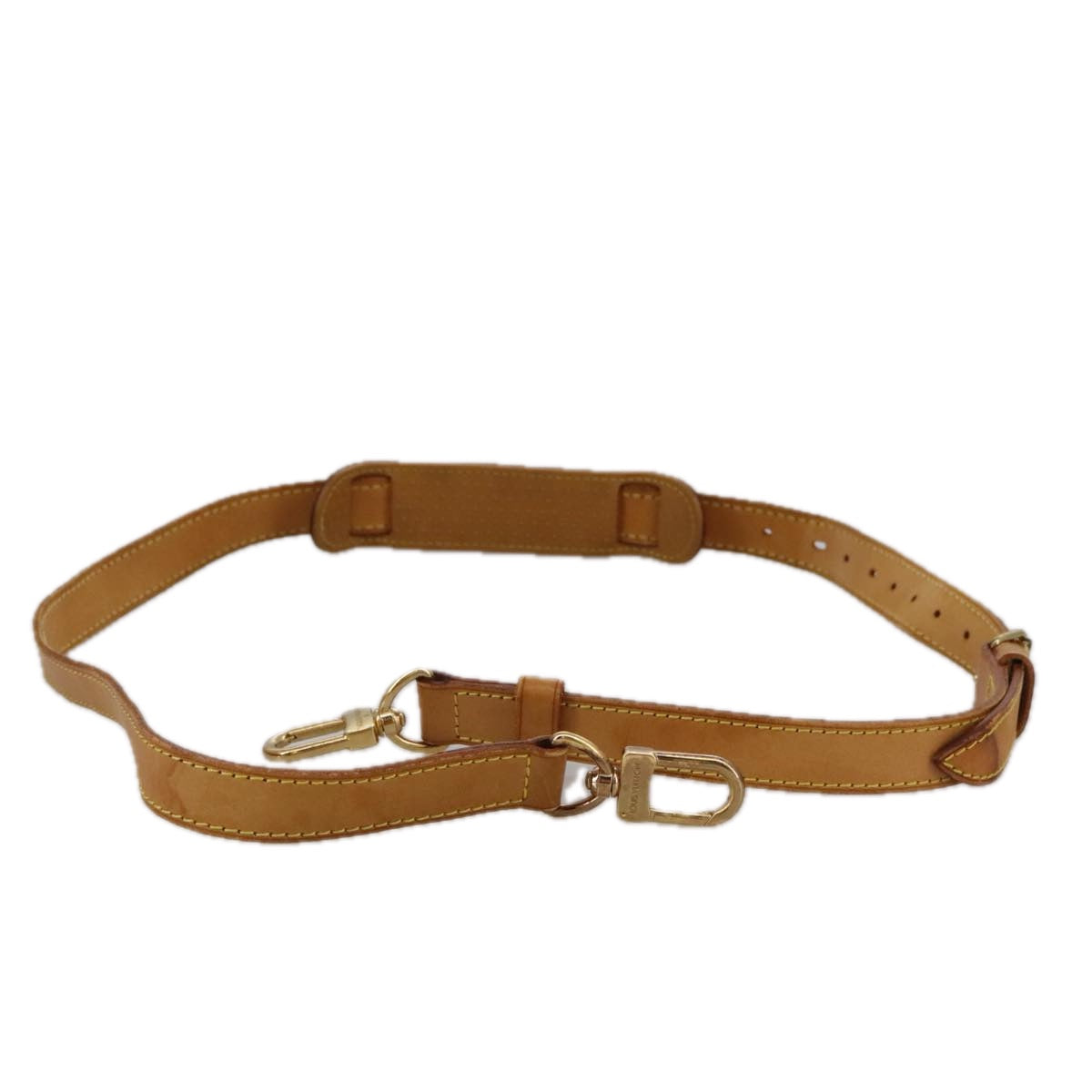 Louis Vuitton Shoulder Strap Beige Leather Bag Jewelry (Pre-Owned)