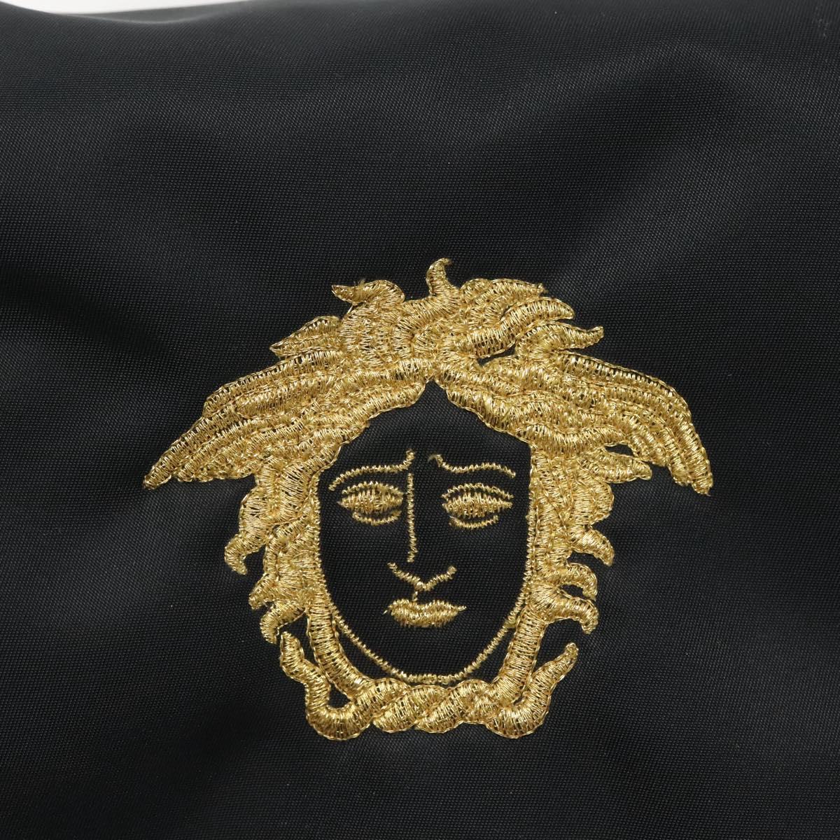 Versace Gianni Black Synthetic Backpack Bag (Pre-Owned)