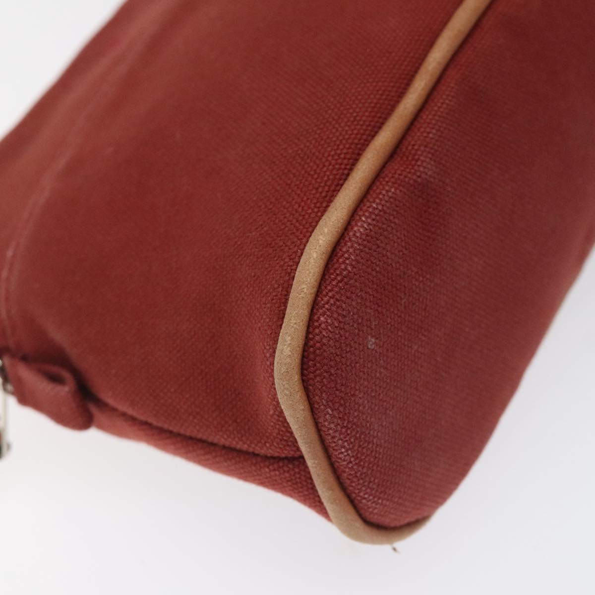 Hermès Bolide Burgundy Canvas Clutch Bag (Pre-Owned)