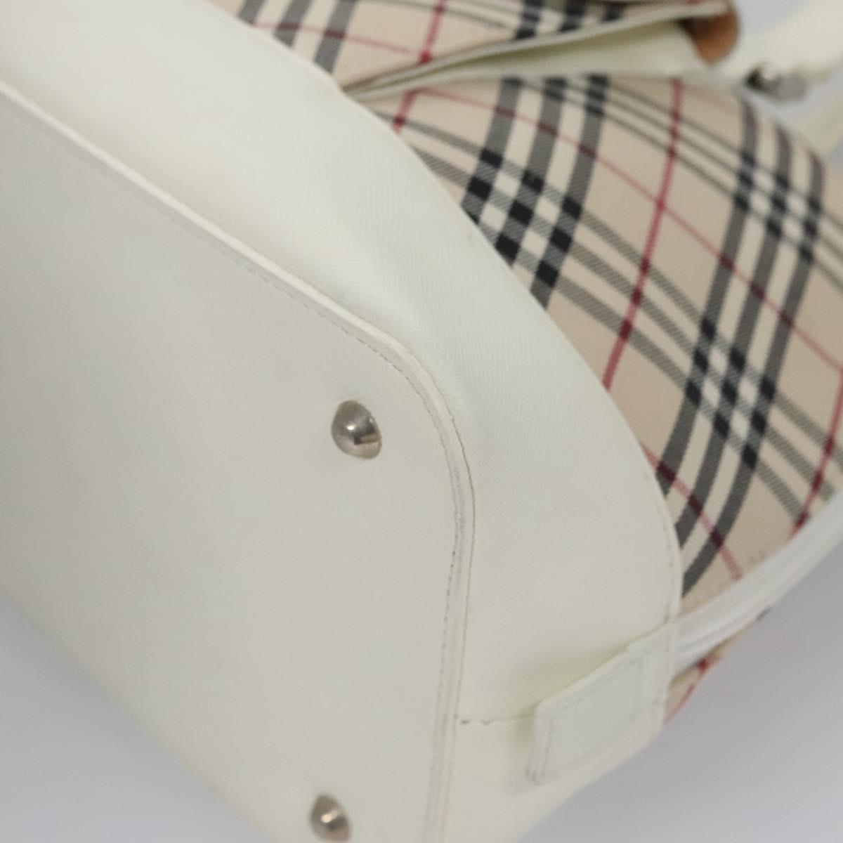 Burberry Nova Check Beige Canvas Handbag (Pre-Owned)