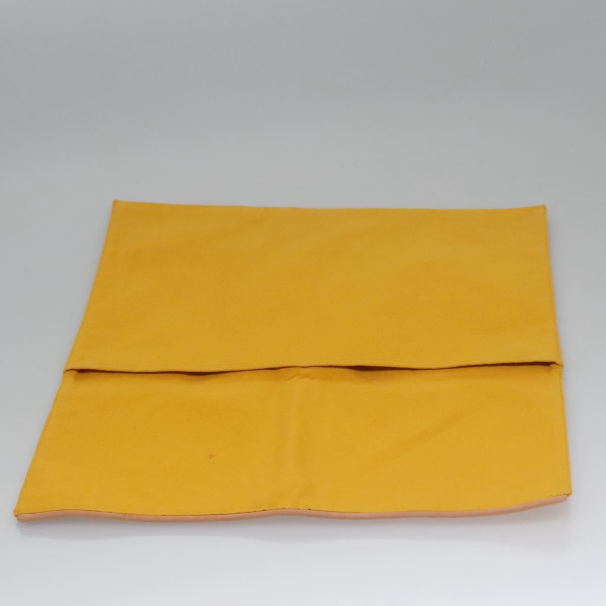 Hermès Yellow Canvas Clutch Bag (Pre-Owned)