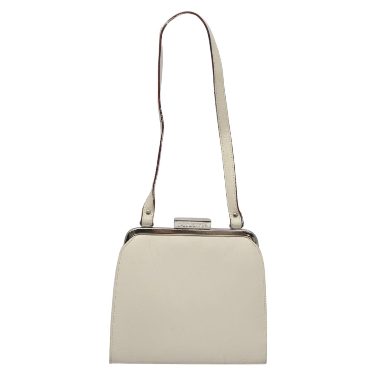 Burberry White Leather Shoulder Bag (Pre-Owned)