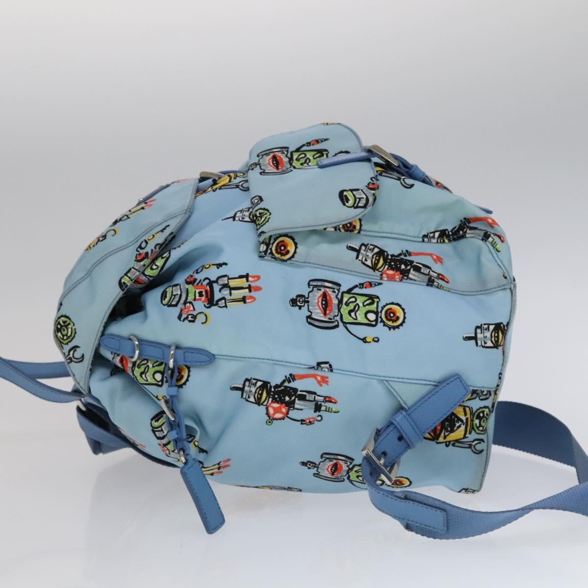 Prada Robot Blue Synthetic Backpack Bag (Pre-Owned)