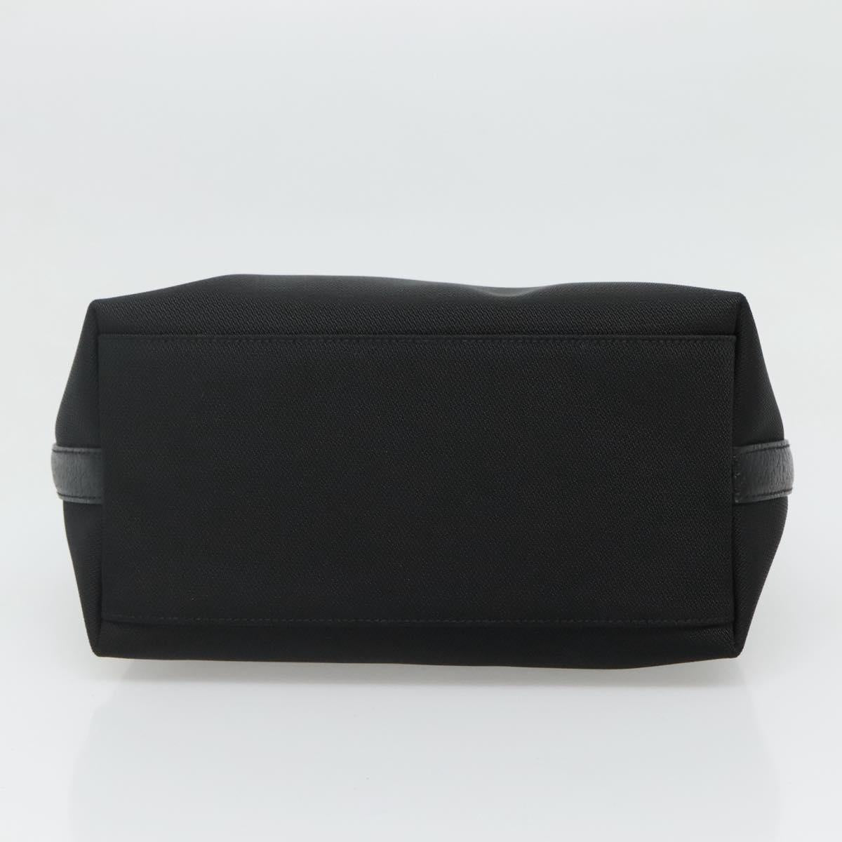 Salvatore Ferragamo Gancini Black Canvas Handbag (Pre-Owned)