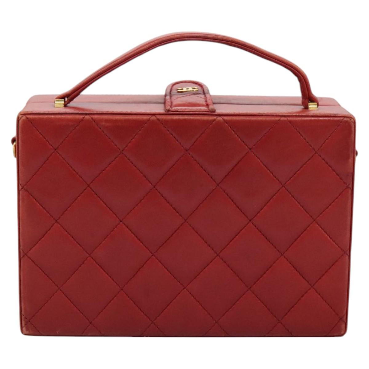 Chanel Cc Red Leather Handbag (Pre-Owned)