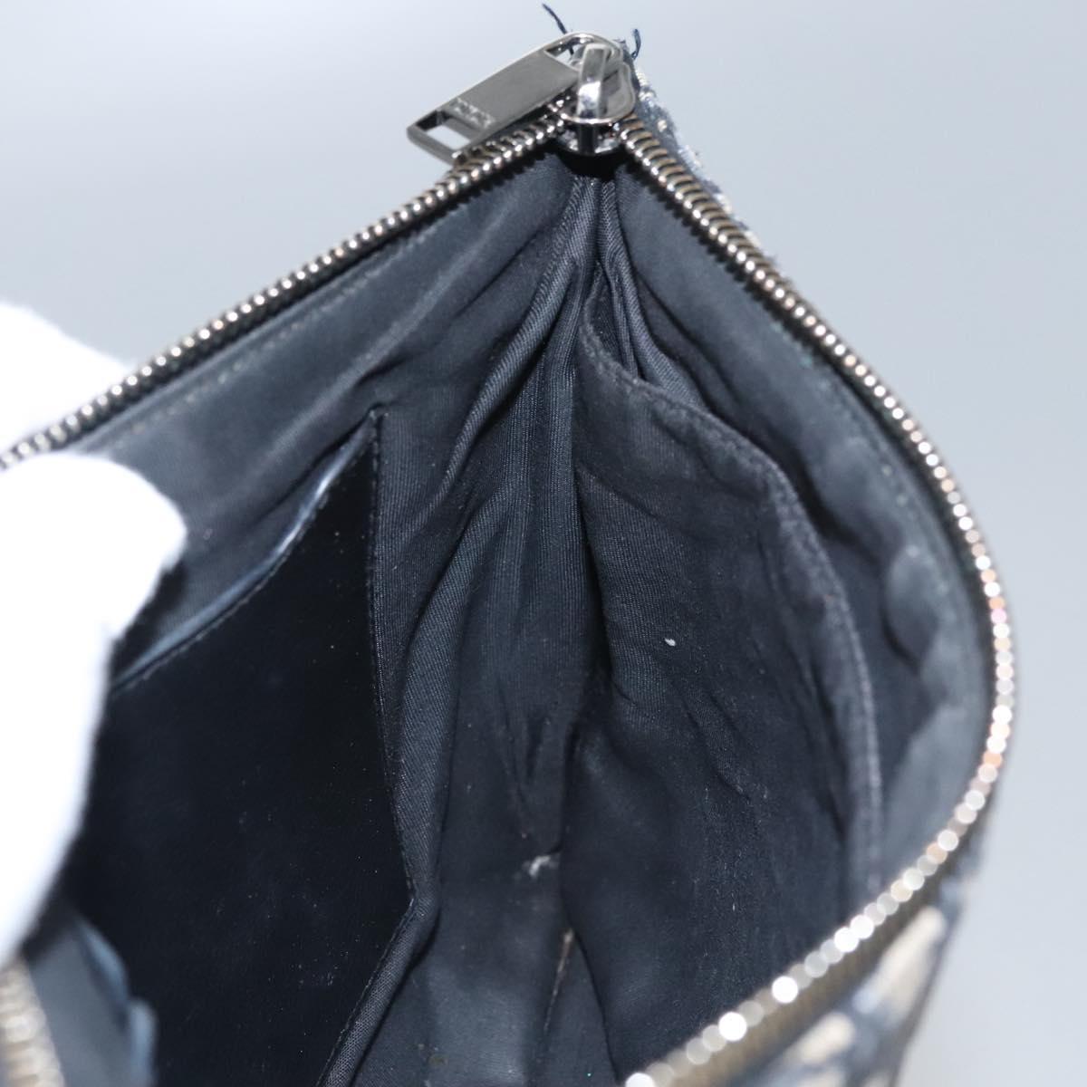 Dior Trotter Navy Canvas Clutch Bag (Pre-Owned)