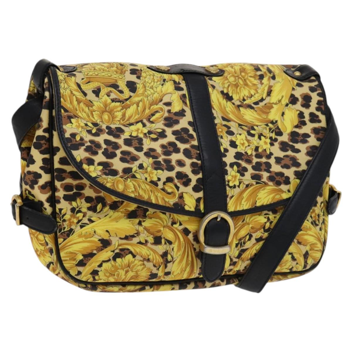 Versace - Yellow Canvas Shoulder Bag (Pre-Owned)