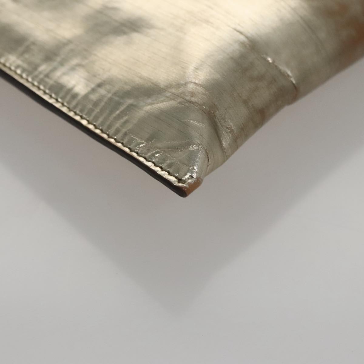 Miu Miu Gold Patent Leather Clutch Bag (Pre-Owned)