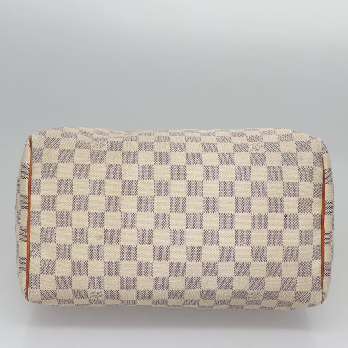 Louis Vuitton Speedy 30 White Canvas Handbag (Pre-Owned)