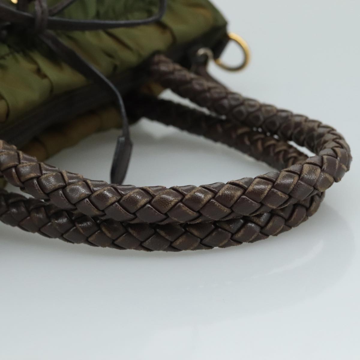 Prada Tessuto Khaki Synthetic Handbag (Pre-Owned)