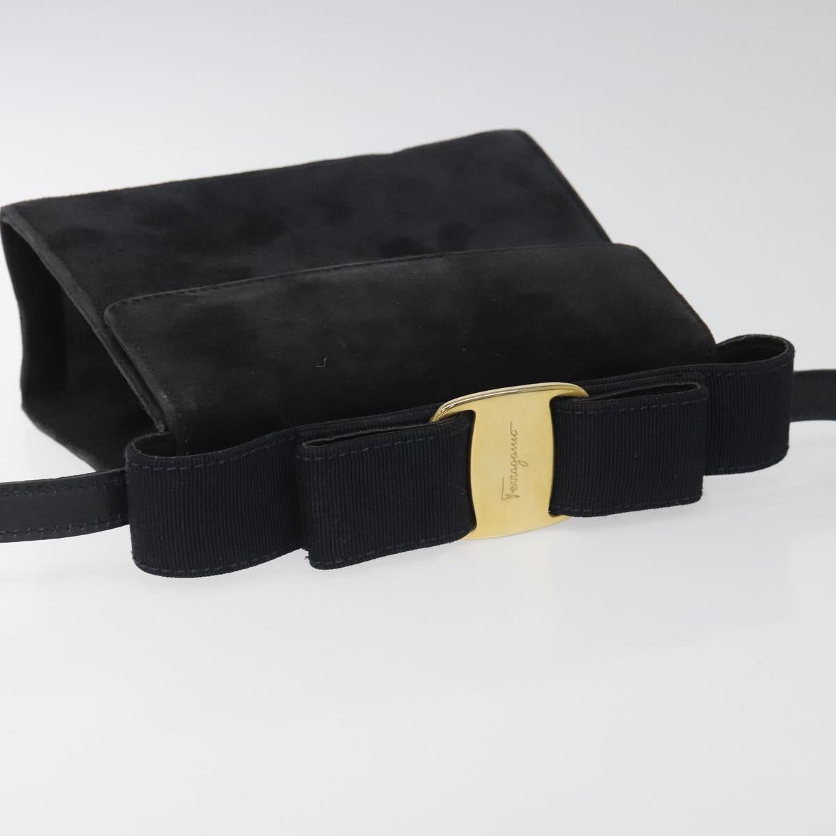 Salvatore Ferragamo Navy Suede Handbag (Pre-Owned)