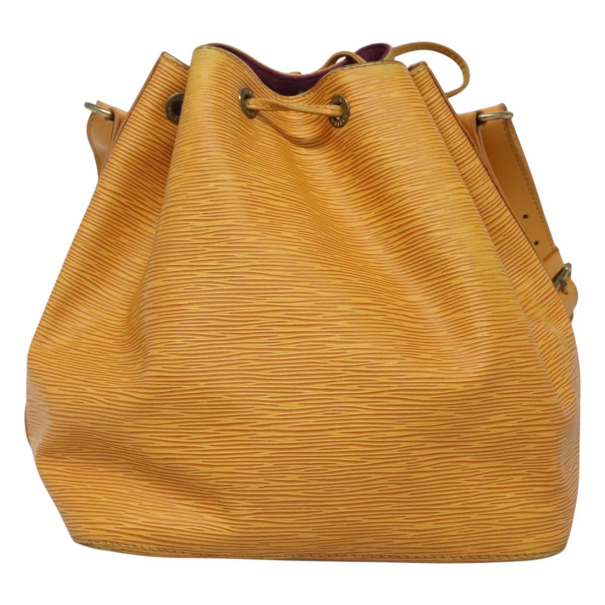 Louis Vuitton Petit Noé Yellow Leather Shoulder Bag (Pre-Owned)