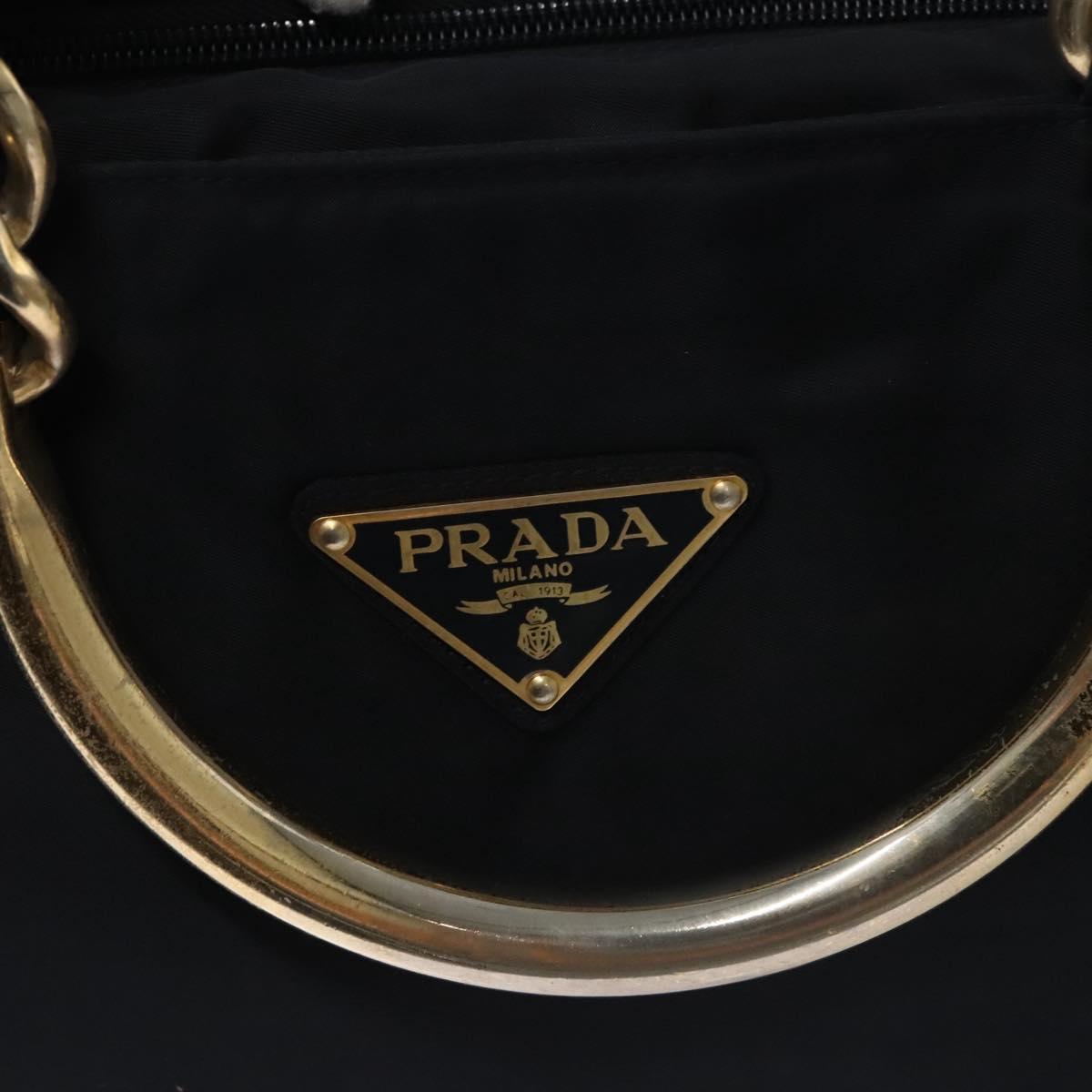 Prada Tessuto Metallo Black Synthetic Handbag (Pre-Owned)