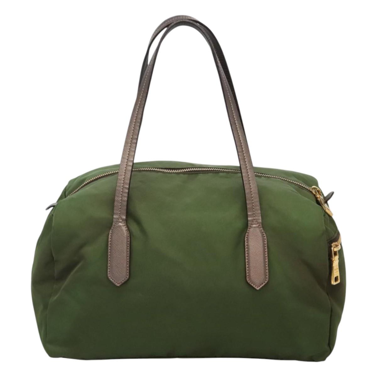 Prada Re-Nylon Green Synthetic Handbag (Pre-Owned)
