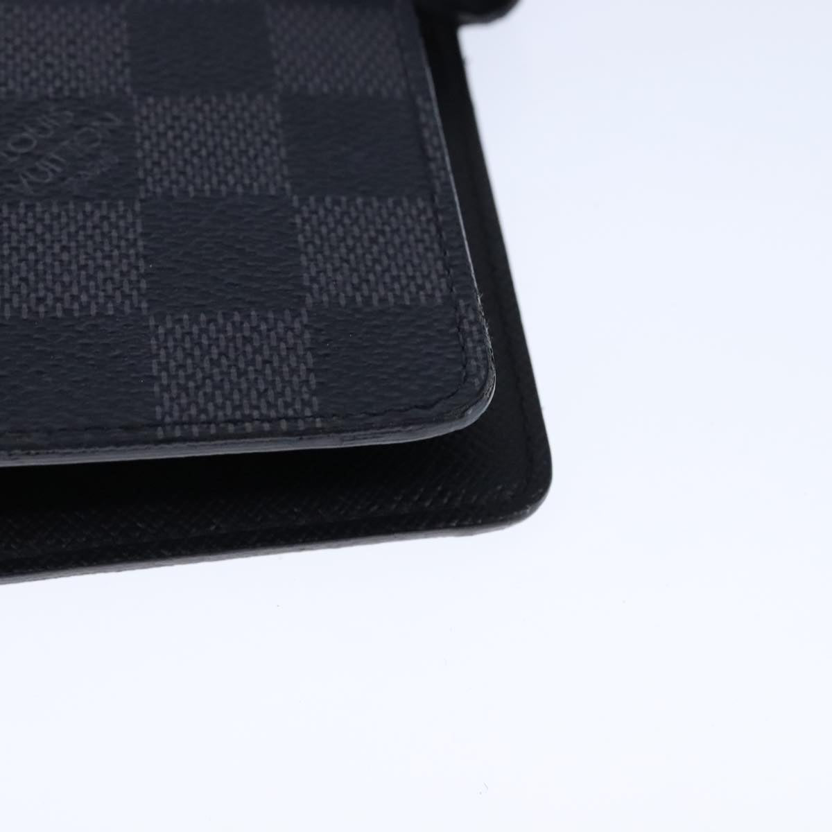 Louis Vuitton Agenda Mm Black Canvas Wallet (Pre-Owned)