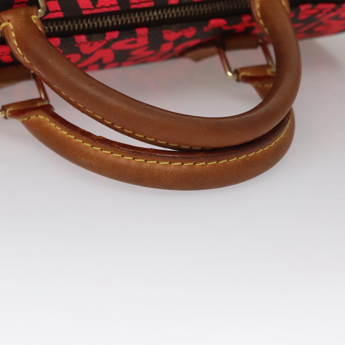 Louis Vuitton Speedy 30 Red Canvas Handbag (Pre-Owned)