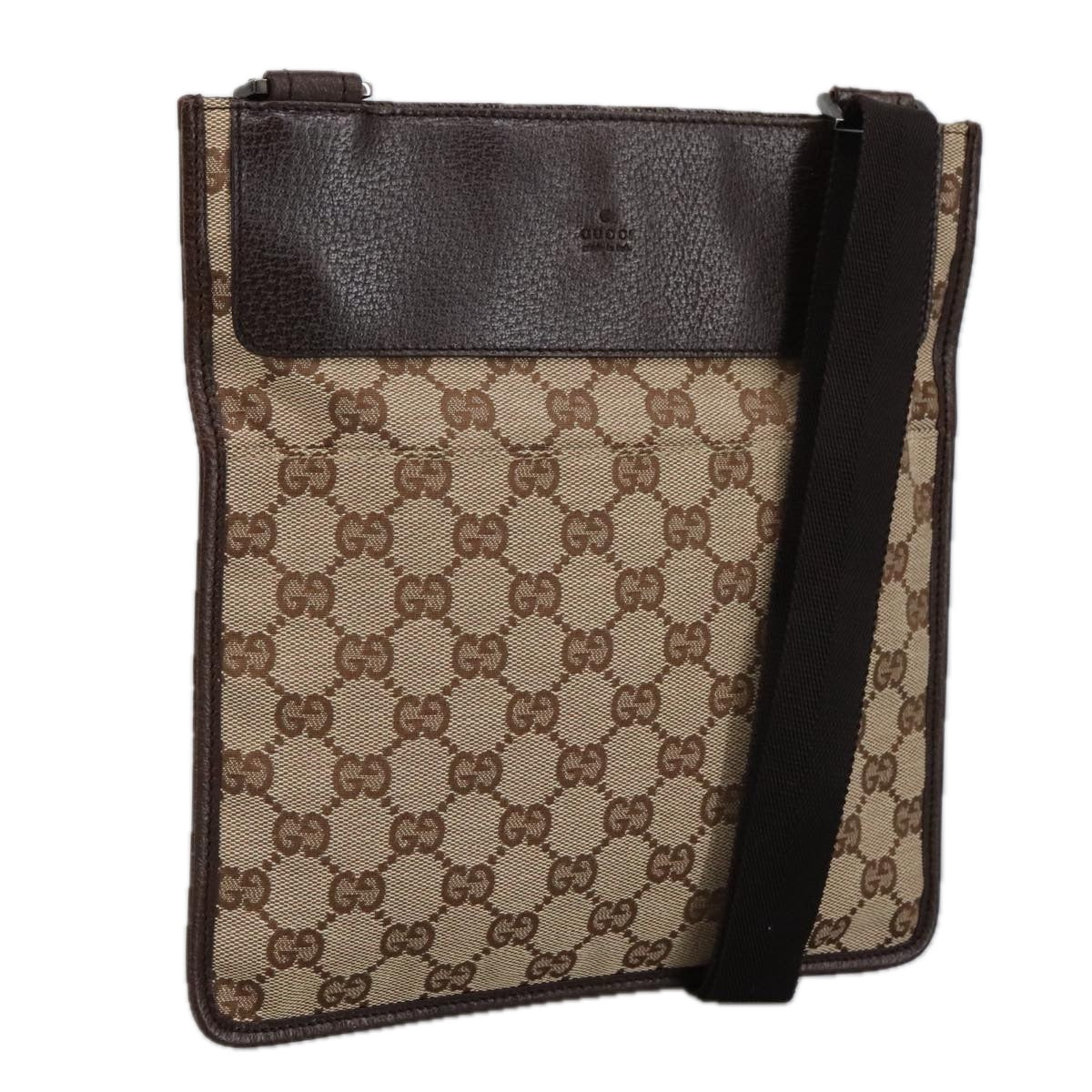 Gucci Gg Supreme Beige Canvas Shoulder Bag (Pre-Owned)