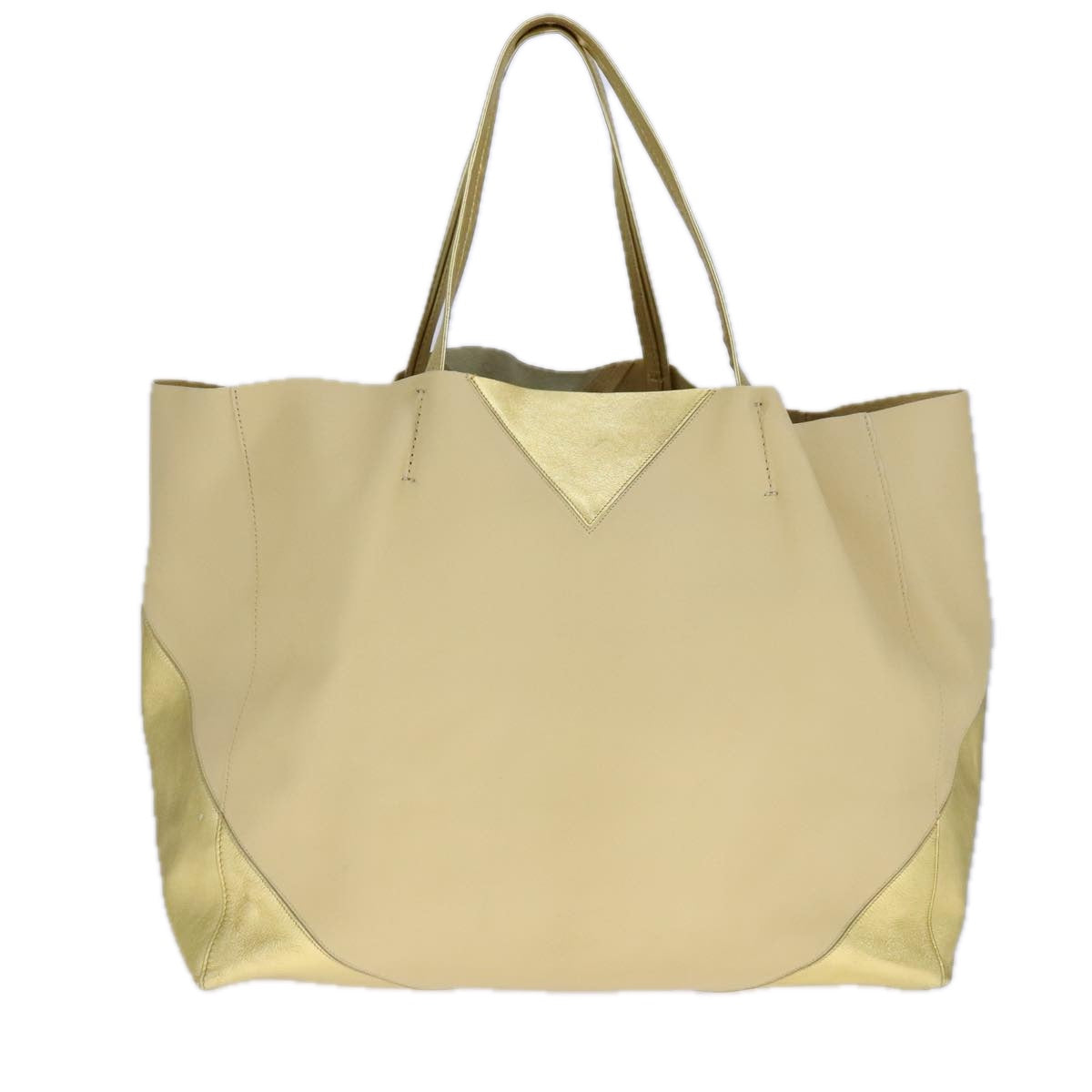 Céline Cabas Beige Leather Tote Bag (Pre-Owned)