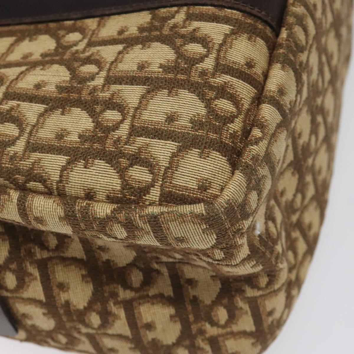 Dior Trotter Brown Canvas Handbag (Pre-Owned)