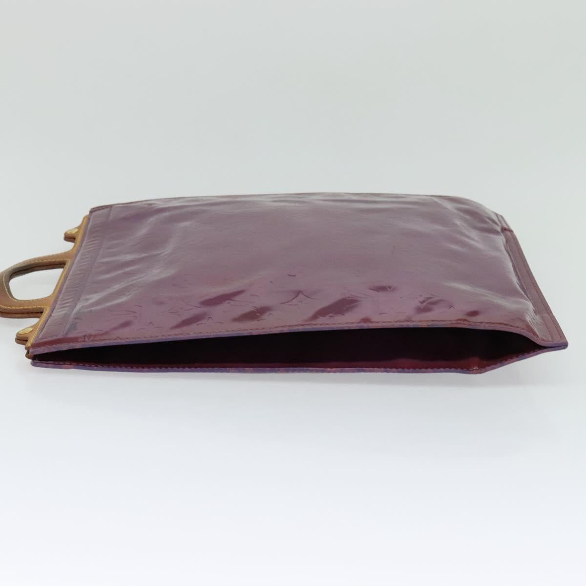 Louis Vuitton Stanton Purple Patent Leather Tote Bag (Pre-Owned)