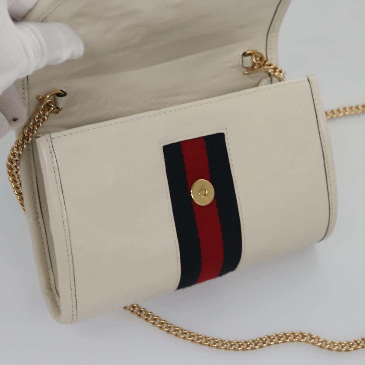 Gucci Rajah White Leather Shoulder Bag (Pre-Owned)