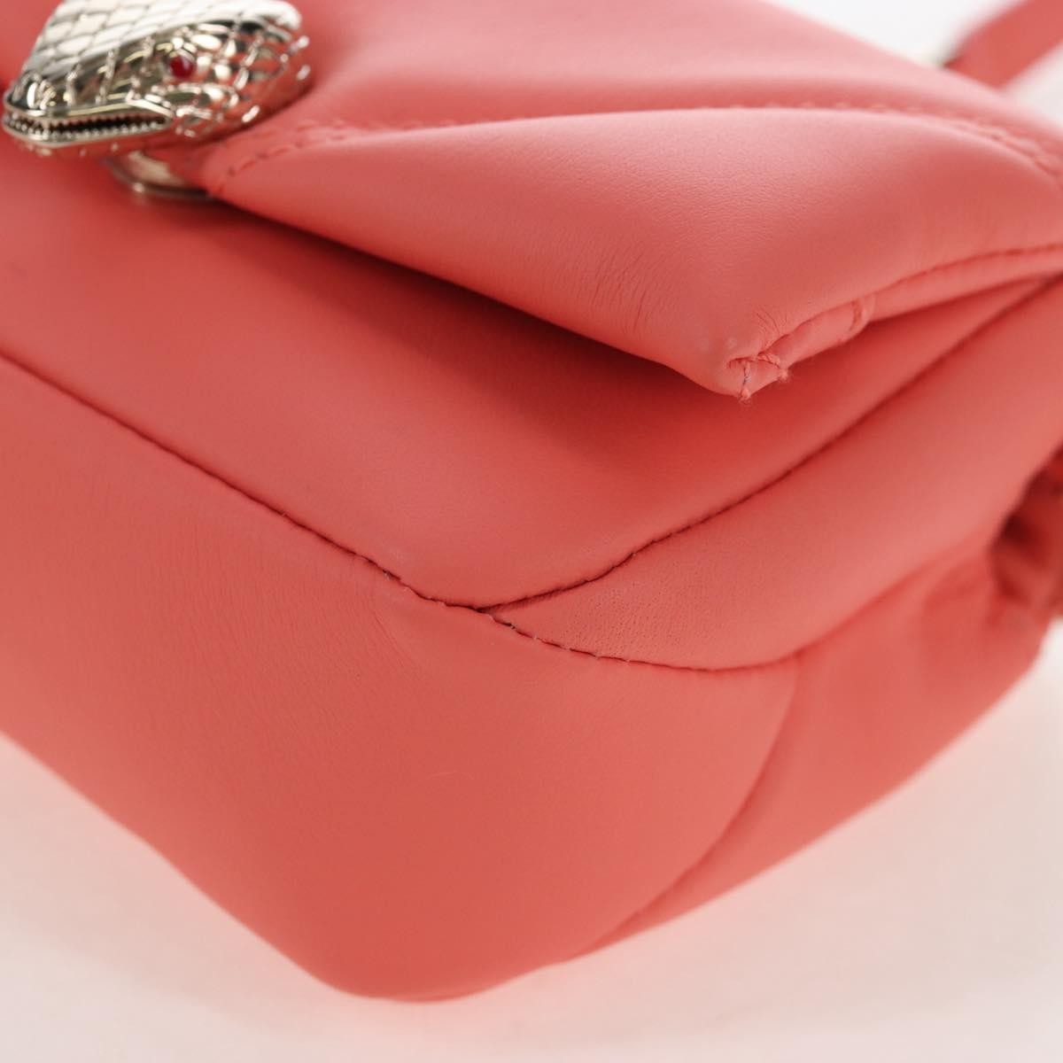 Bvlgari Serpenti Cabochon Diagonal Quilted Leather Pink Leather Shoulder Bag Bag (Pre-Owned)