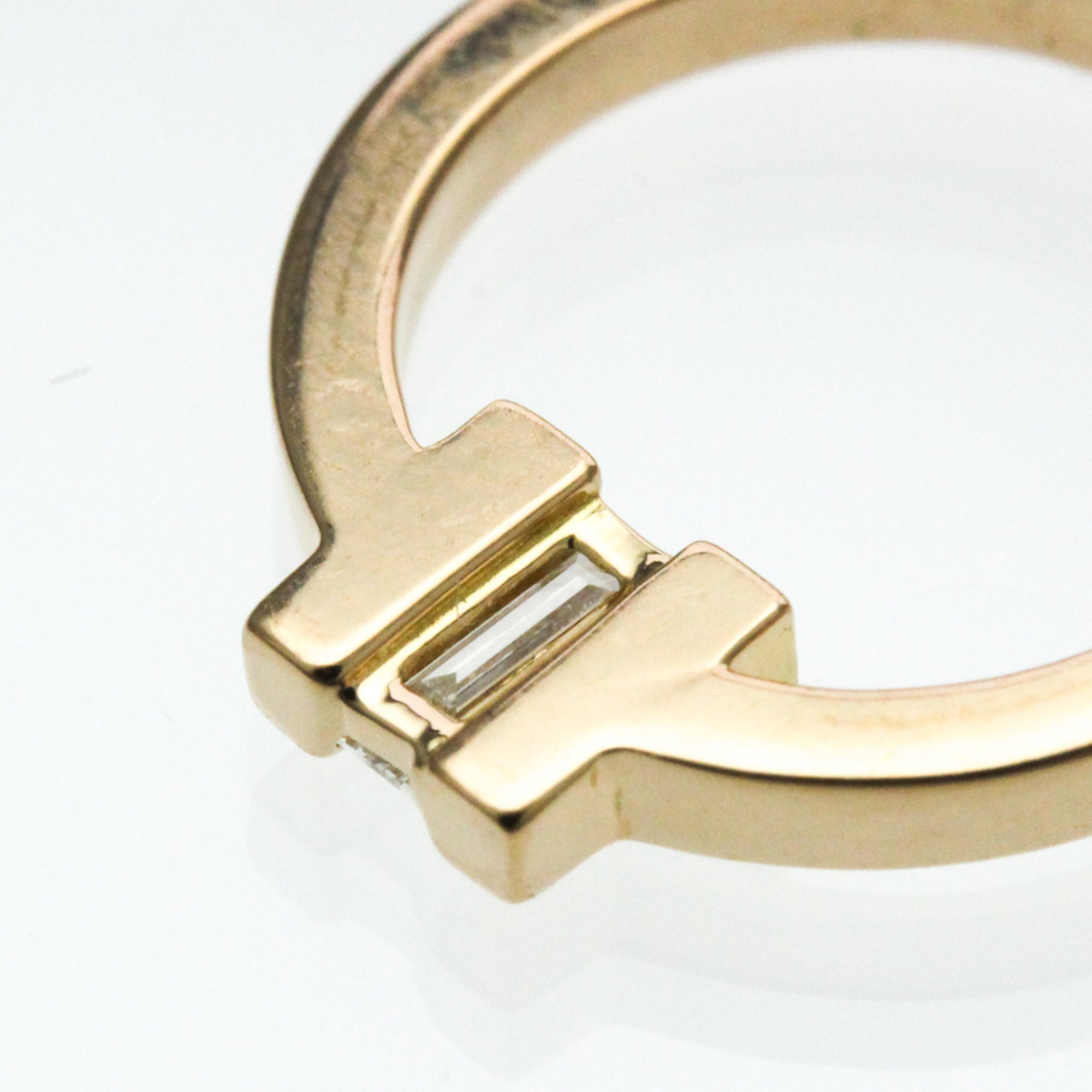 Tiffany & Co. T Circle Pendant 18K Rose Gold With Diamond Gold Pink_Gold Necklace Jewelry (Pre-Owned)