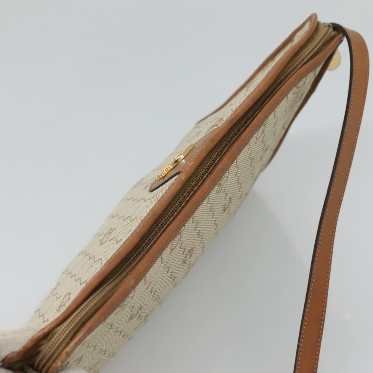 Dior Honeycomb Beige Canvas Shoulder Bag (Pre-Owned)