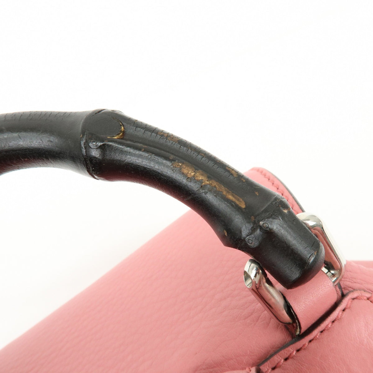 Gucci Bamboo Tassel Leather Pink Leather Backpack Bag (Pre-Owned)