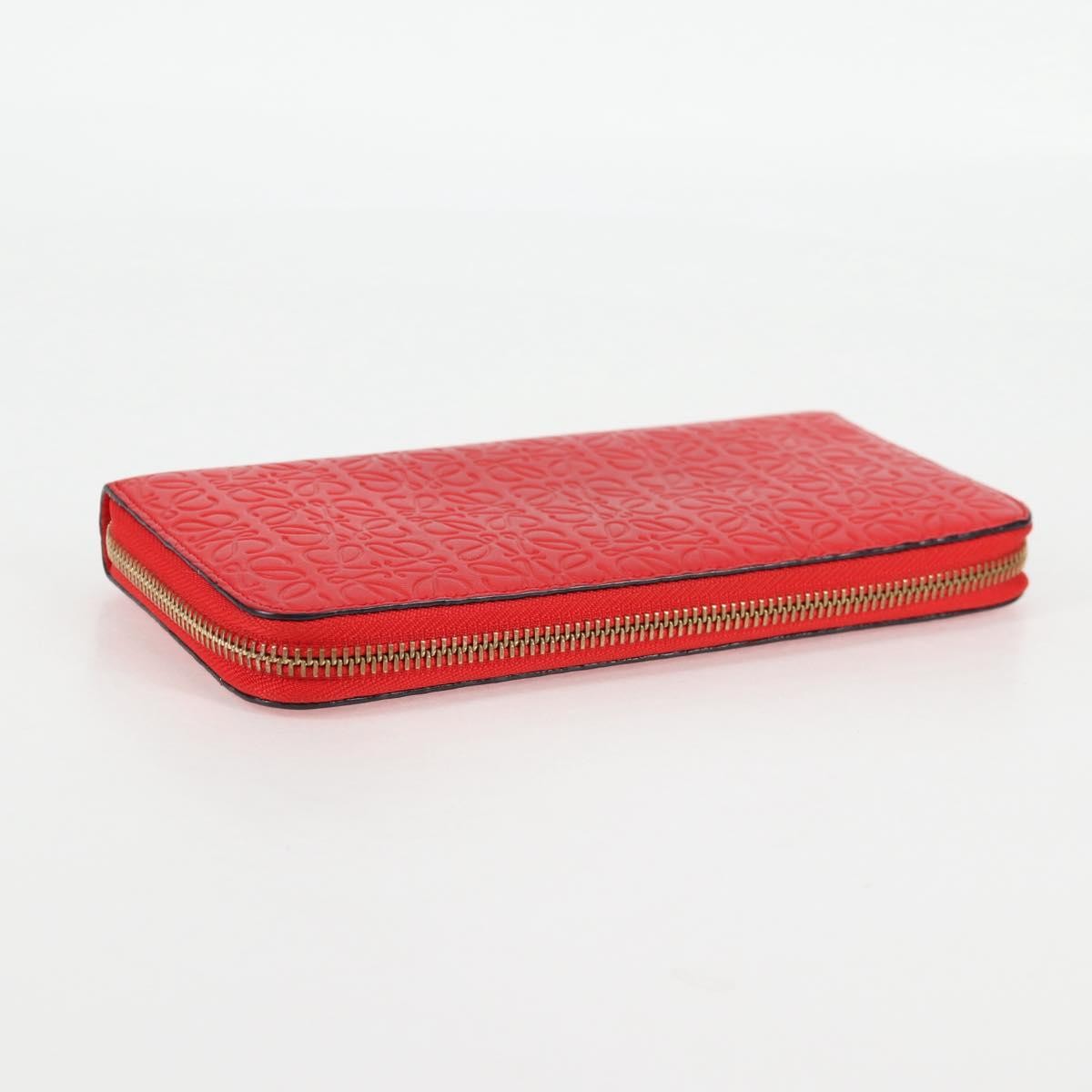 Loewe Anagram Leather Red Leather Wallets Accessory (Pre-Owned)