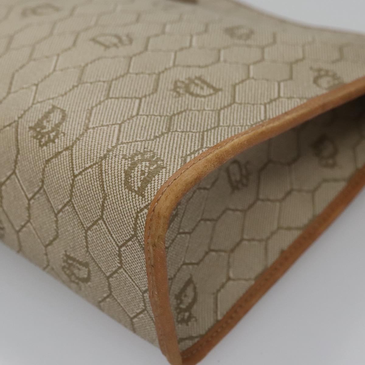 Dior Honeycomb Beige Canvas Clutch Bag (Pre-Owned)