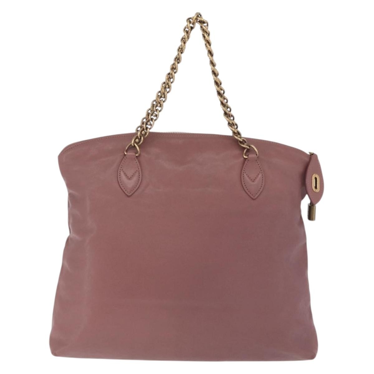 Louis Vuitton Lockit Chain Boudoir Leather Pink Leather Handbag (Pre-Owned)