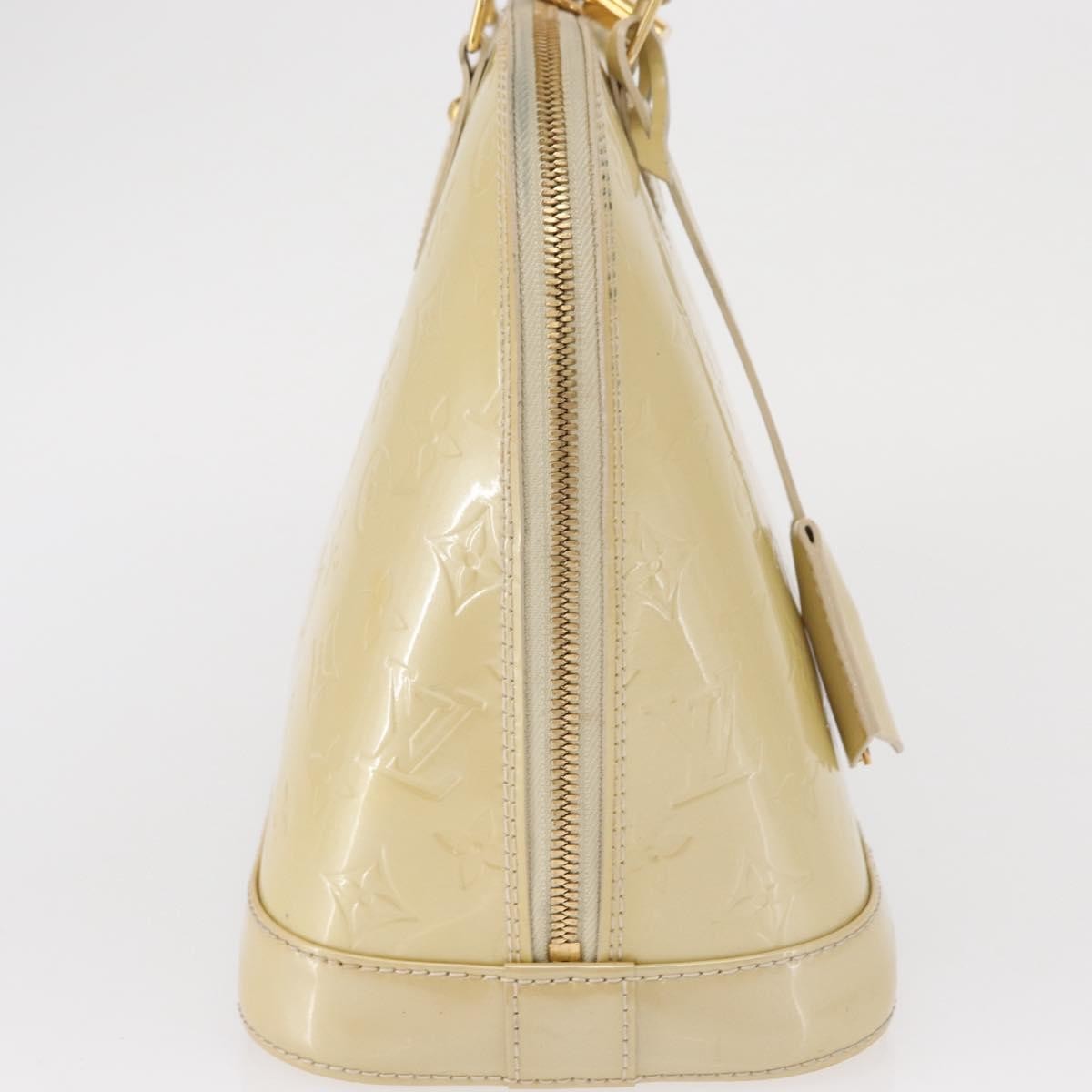 Louis Vuitton Alma Monogram Vernis Beige Patent_Leather Handbag (Pre-Owned)