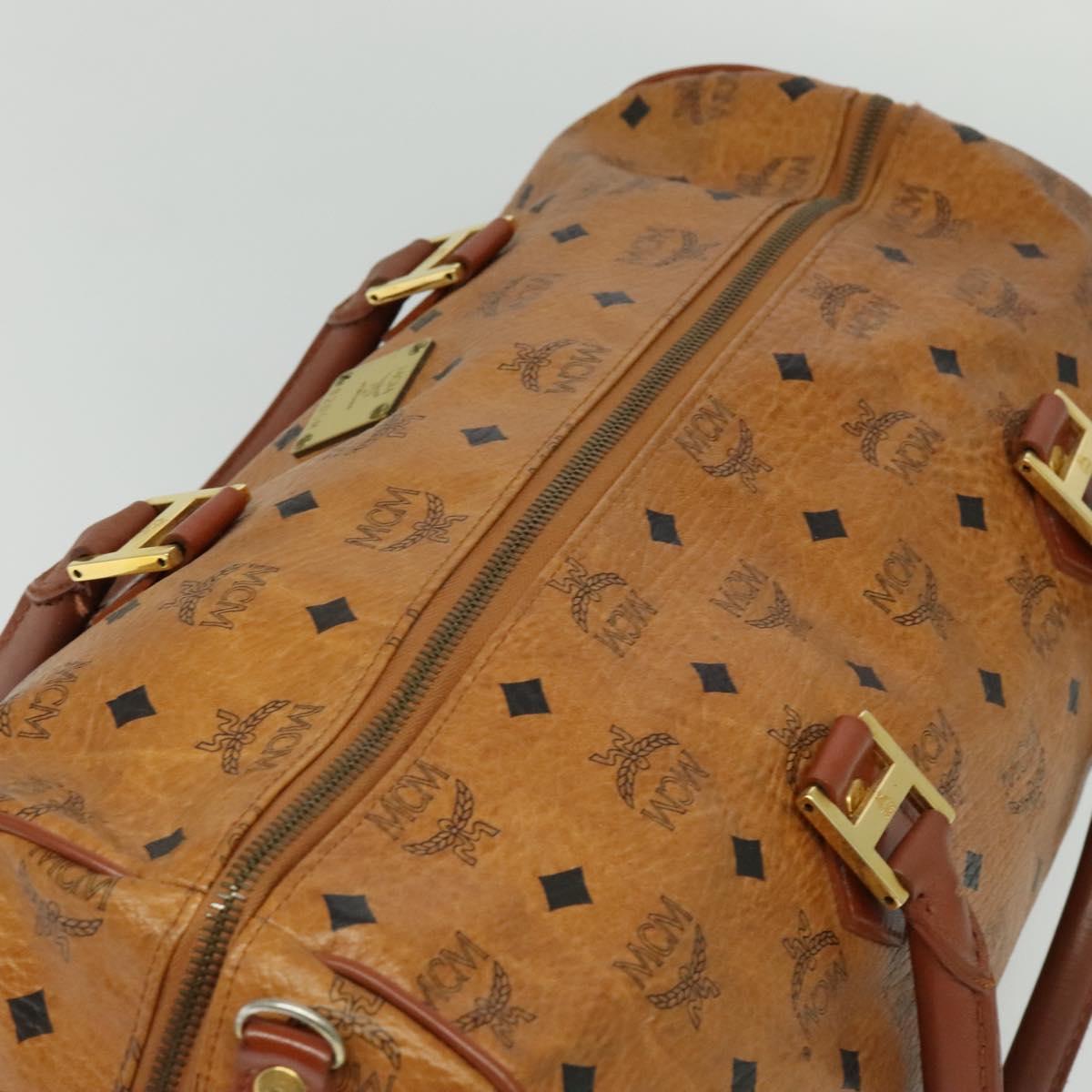 MCM Visetos Brown Canvas Travel Bag (Pre-Owned)