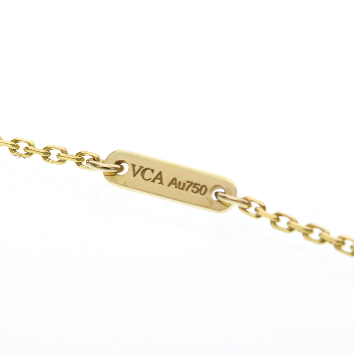 Van Cleef & Arpels Sweet Alhambra Pendant 18K Yellow Gold And Mother Of Pearl Gold Yellow_Gold Necklace Jewelry (Pre-Owned)