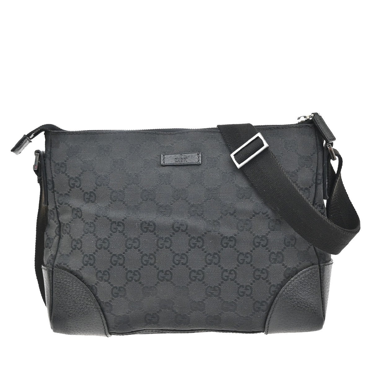 Gucci Joy Messenger Gg Canvas And Leather Black Canvas Shoulder Bag Bag (Pre-Owned)