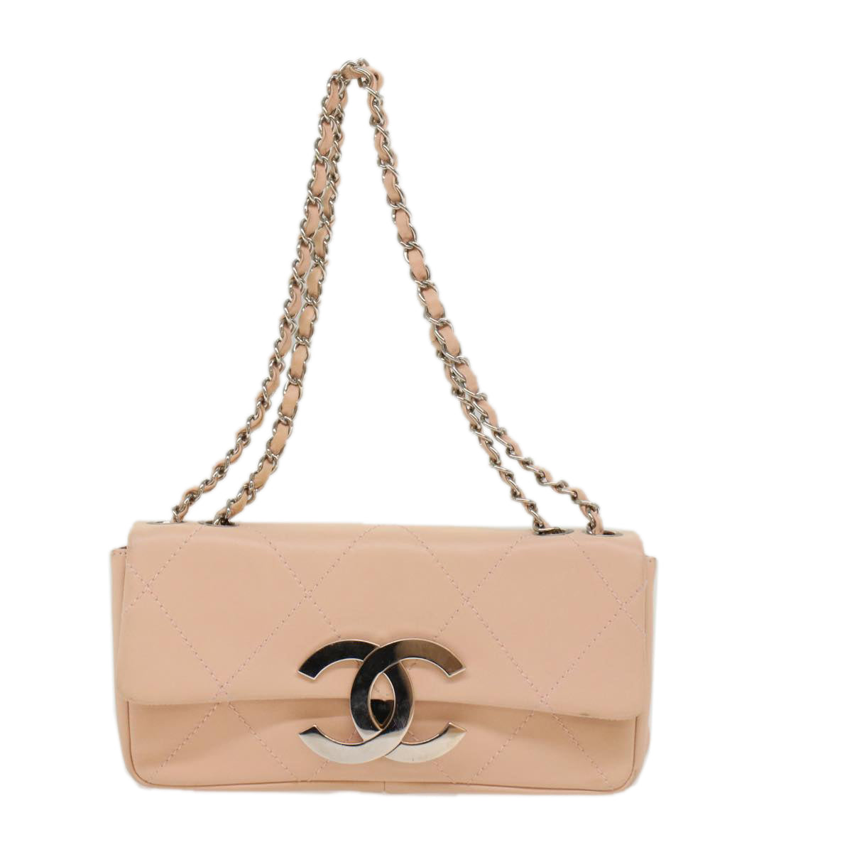 Chanel Cc Pink Leather Shoulder Bag (Pre-Owned)