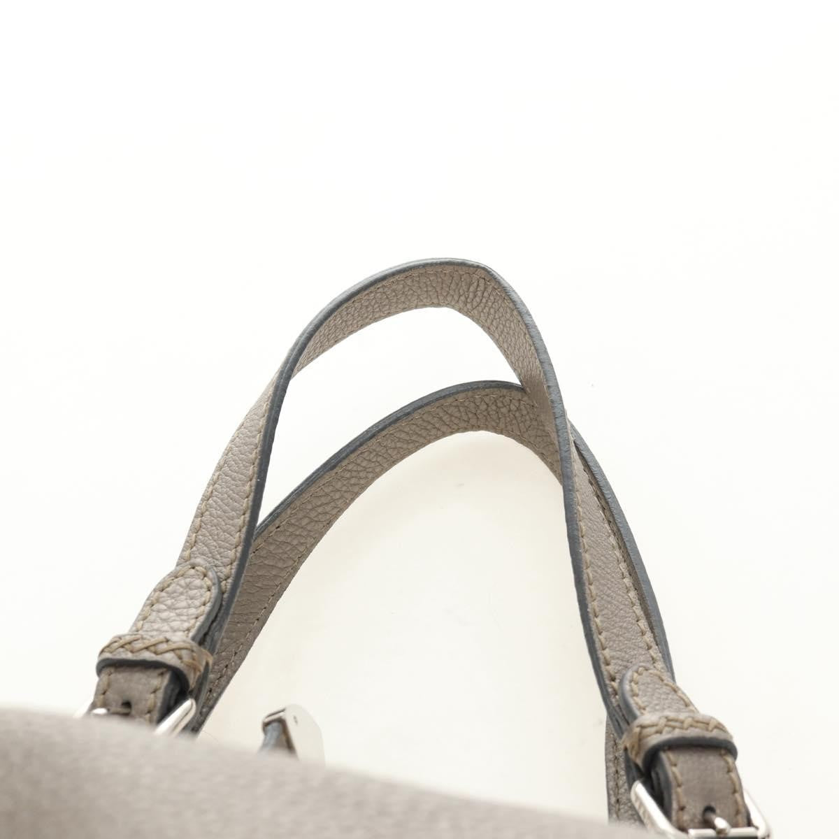 Fendi Selleria Pomodorino Leather Gray Leather Tote Bag Bag (Pre-Owned)